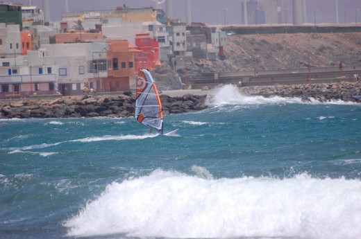 surfing in Front of Pozo